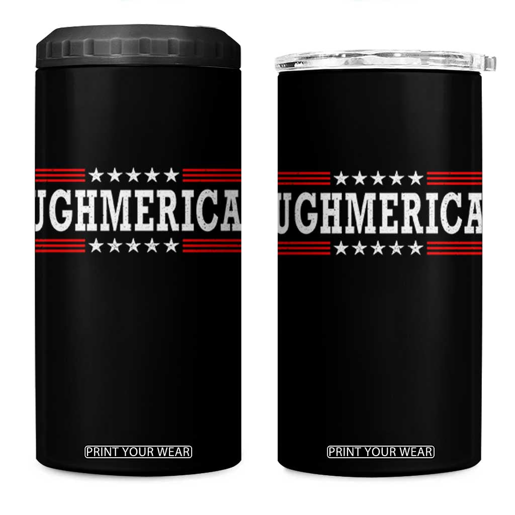 Ughmerica Anti 4th of July 4 in 1 Can Cooler Tumbler TS10 One Size: 16 oz Black Print Your Wear