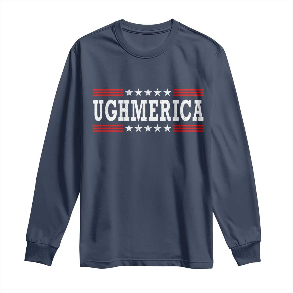 Ughmerica Anti 4th of July Long Sleeve Shirt TS10 Navy Print Your Wear