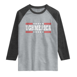 Ughmerica Anti 4th of July Raglan Shirt TS10 Heather Gray Heather Charcoal Print Your Wear