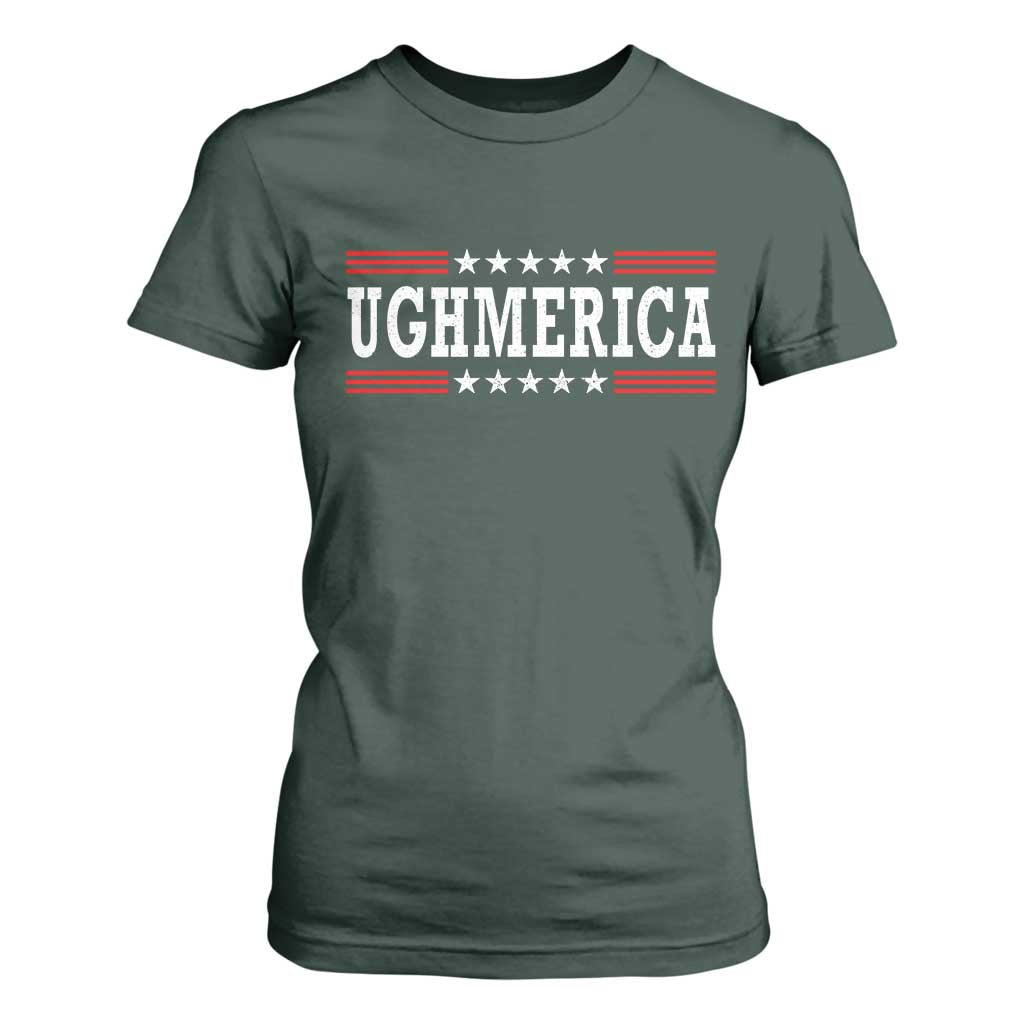 Ughmerica Anti 4th of July T Shirt For Women TS10 Dark Forest Green Print Your Wear