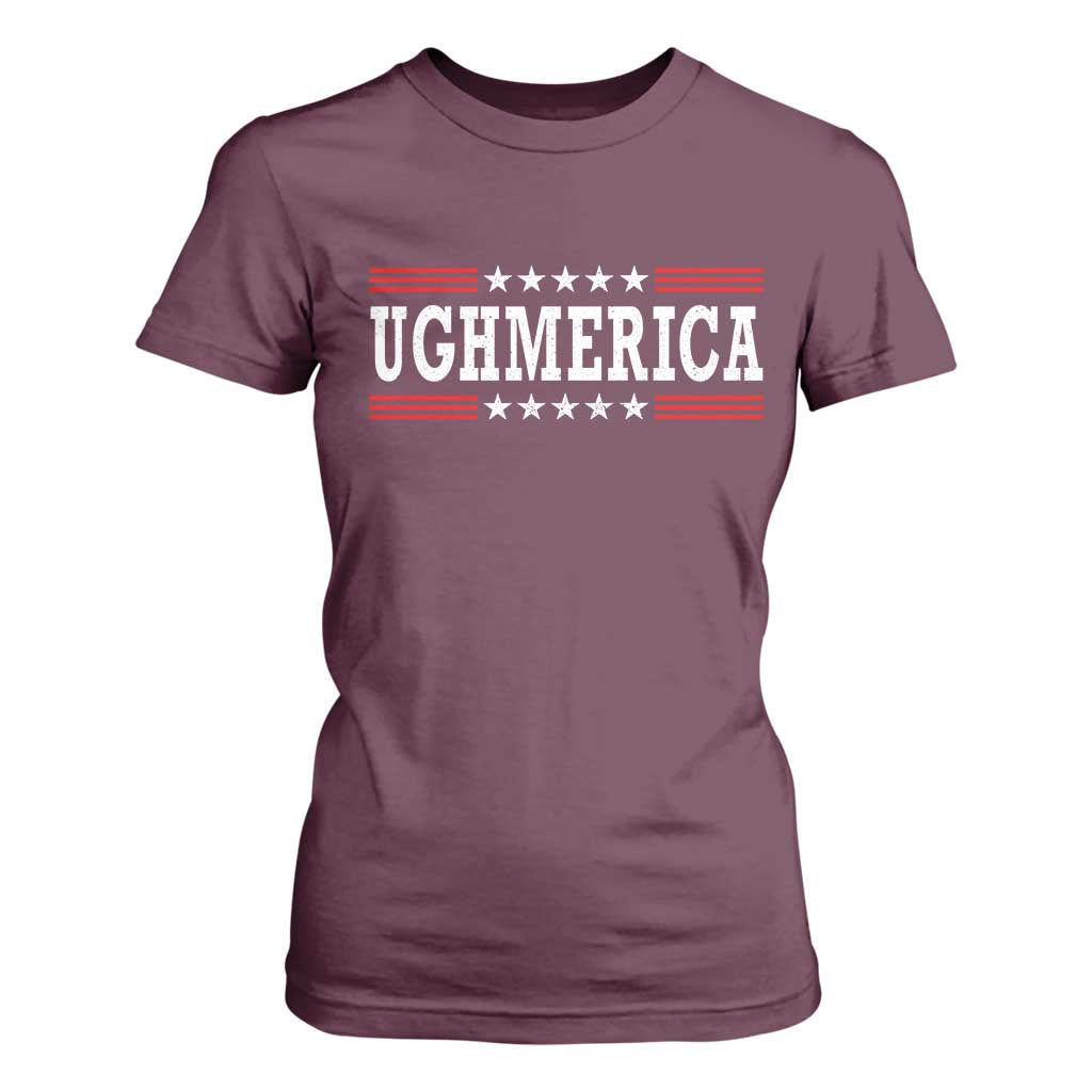 Ughmerica Anti 4th of July T Shirt For Women TS10 Maroon Print Your Wear