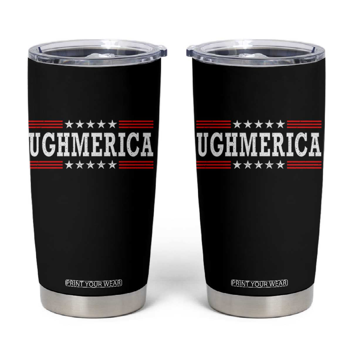 Ughmerica Anti 4th of July Tumbler Cup TS10 Black Print Your Wear