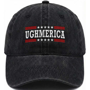 Ughmerica Anti 4th of July Washed Cotton Baseball Cap TS10 Print Your Wear