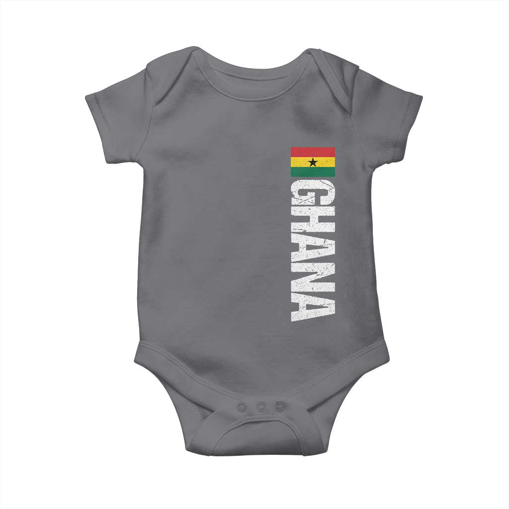 Distressed Ghana Flag Baby Onesie Vintage Ghanese Flag Africa Ghanaian Heritage