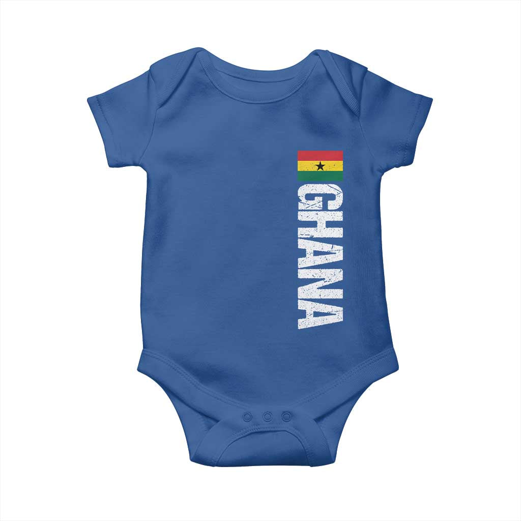 Distressed Ghana Flag Baby Onesie Vintage Ghanese Flag Africa Ghanaian Heritage