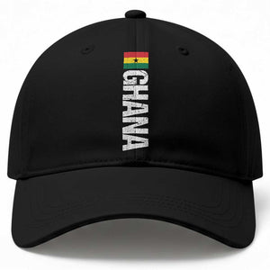 Distressed Ghana Flag Baseball Cap Vintage Ghanese Flag Africa Ghanaian Heritage