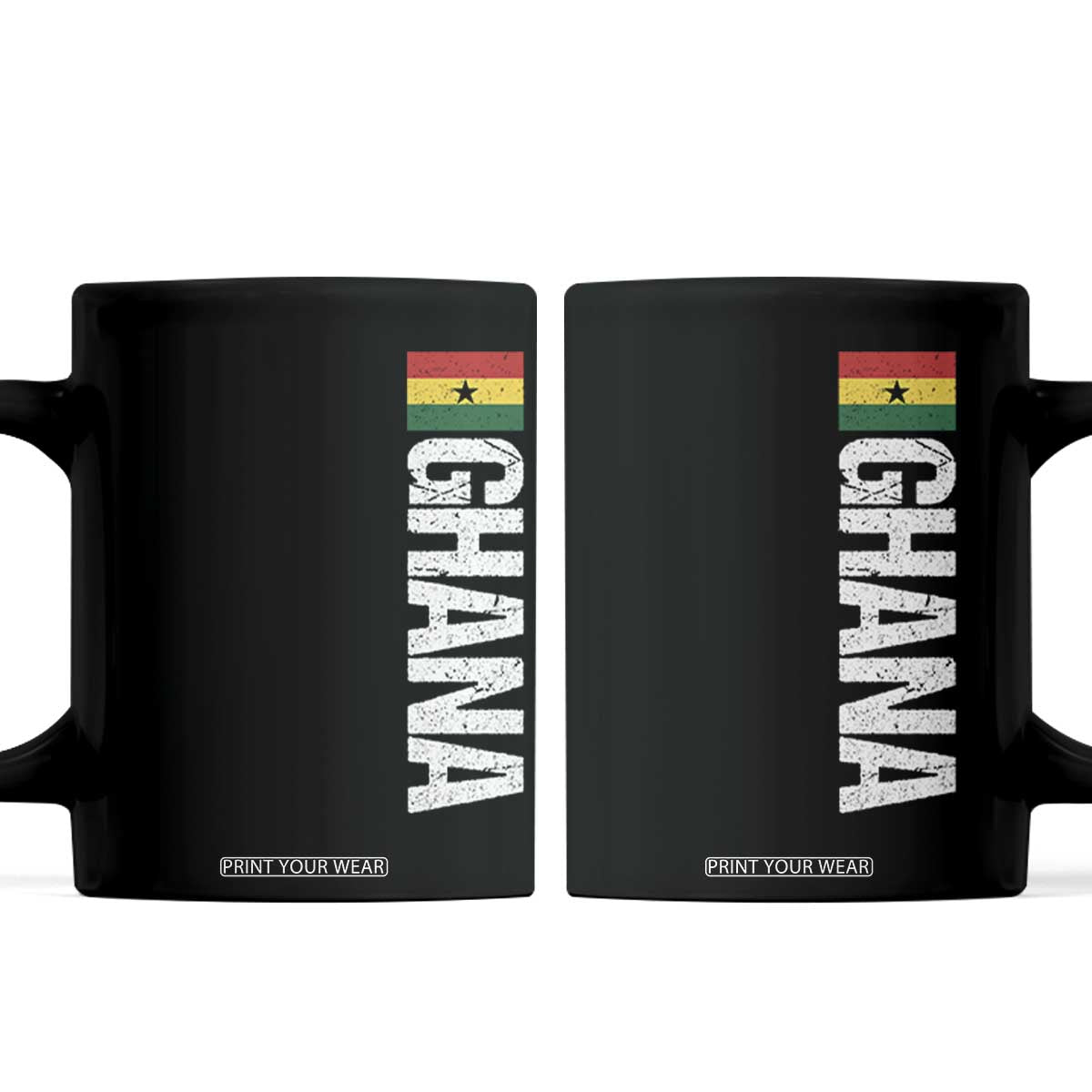 Distressed Ghana Flag Coffee Mug Vintage Ghanese Flag Africa Ghanaian Heritage