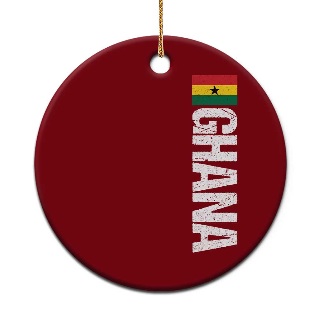 Distressed Ghana Flag Ceramic Ornament Vintage Ghanese Flag Africa Ghanaian Heritage