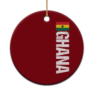Distressed Ghana Flag Ceramic Ornament Vintage Ghanese Flag Africa Ghanaian Heritage