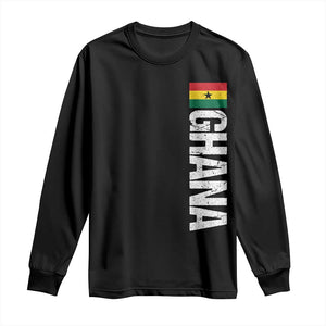 Distressed Ghana Flag Long Sleeve Shirt Vintage Ghanese Flag Africa Ghanaian Heritage