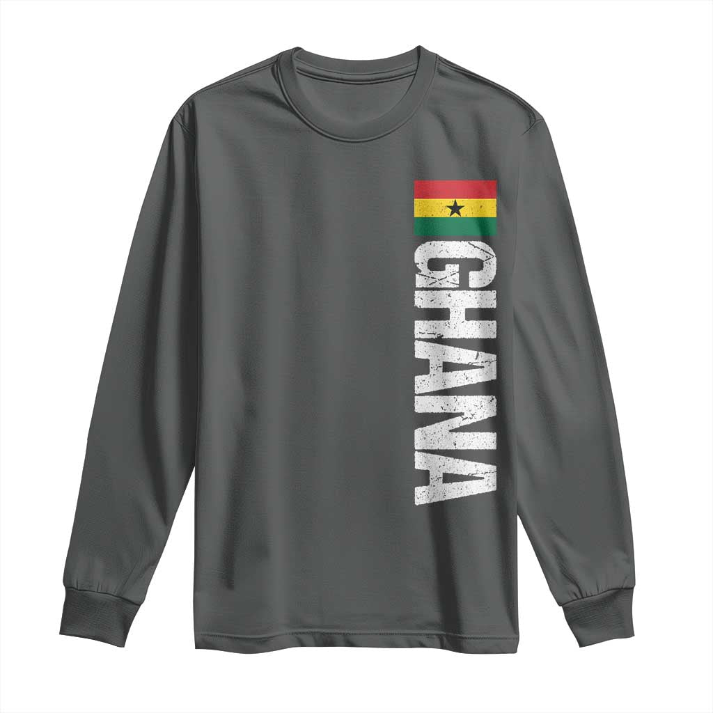 Distressed Ghana Flag Long Sleeve Shirt Vintage Ghanese Flag Africa Ghanaian Heritage