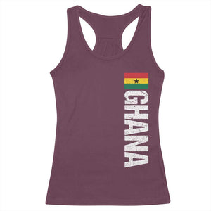 Distressed Ghana Flag Racerback Tank Top Vintage Ghanese Flag Africa Ghanaian Heritage