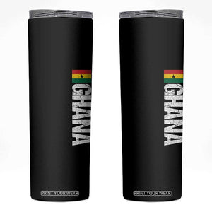 Distressed Ghana Flag Skinny Tumbler Vintage Ghanese Flag Africa Ghanaian Heritage