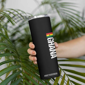 Distressed Ghana Flag Skinny Tumbler Vintage Ghanese Flag Africa Ghanaian Heritage