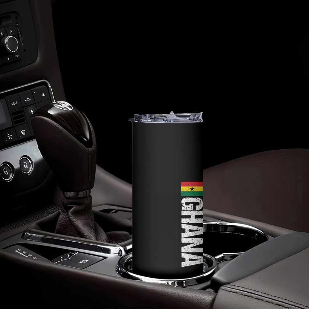 Distressed Ghana Flag Skinny Tumbler Vintage Ghanese Flag Africa Ghanaian Heritage