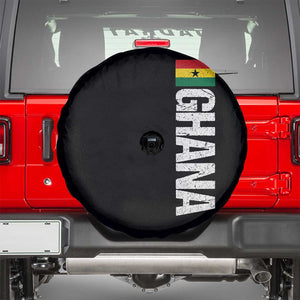 Distressed Ghana Flag Spare Tire Cover Vintage Ghanese Flag Africa Ghanaian Heritage