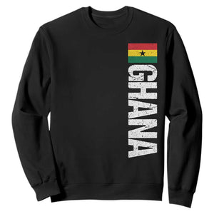 Distressed Ghana Flag Sweatshirt Vintage Ghanese Flag Africa Ghanaian Heritage