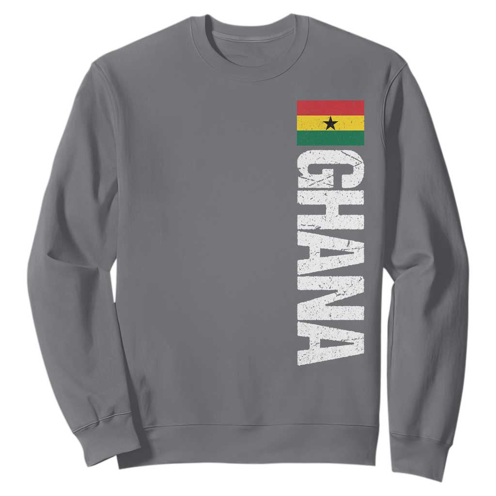 Distressed Ghana Flag Sweatshirt Vintage Ghanese Flag Africa Ghanaian Heritage