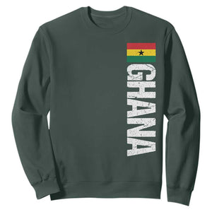 Distressed Ghana Flag Sweatshirt Vintage Ghanese Flag Africa Ghanaian Heritage