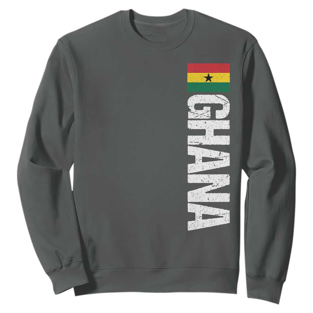 Distressed Ghana Flag Sweatshirt Vintage Ghanese Flag Africa Ghanaian Heritage