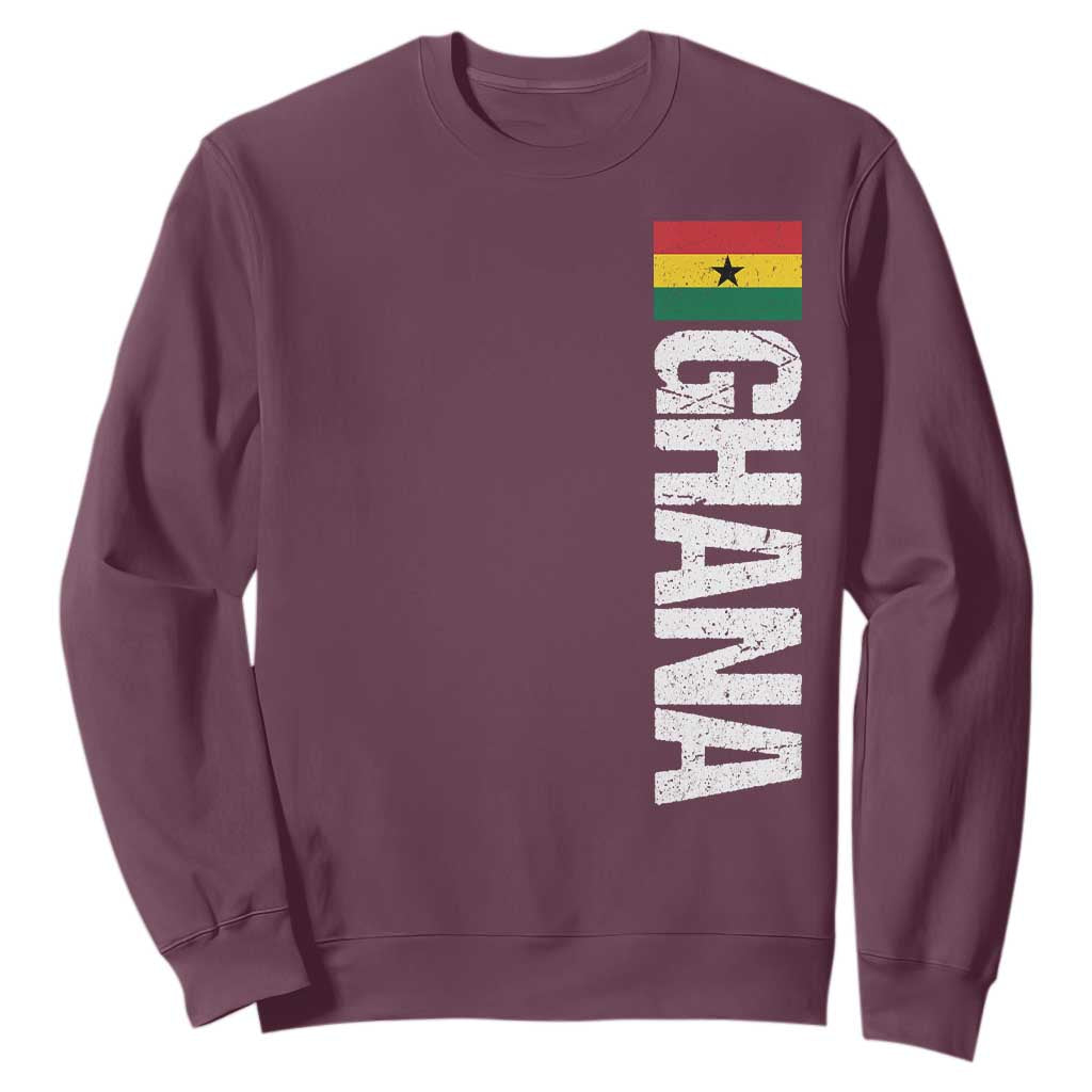 Distressed Ghana Flag Sweatshirt Vintage Ghanese Flag Africa Ghanaian Heritage