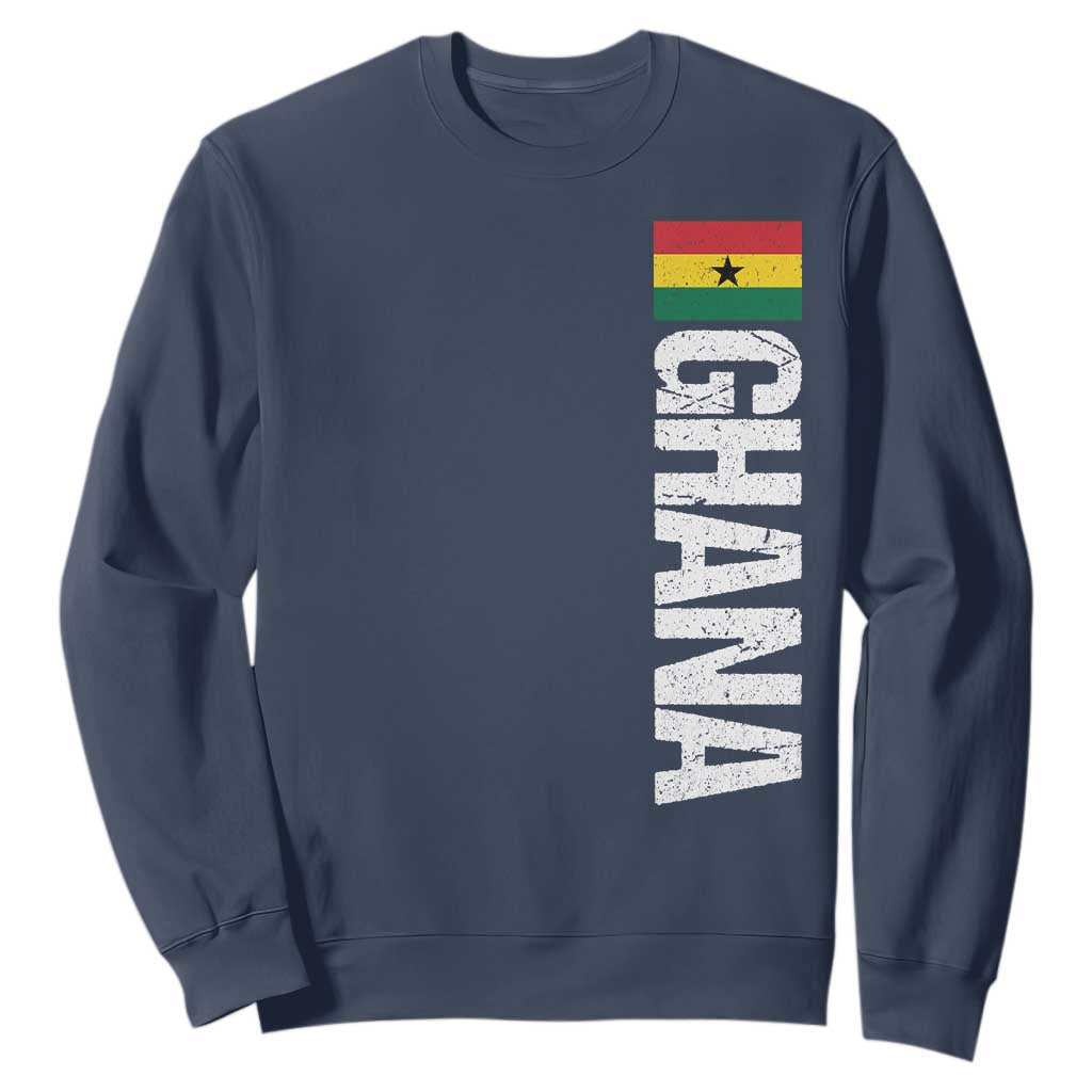 Distressed Ghana Flag Sweatshirt Vintage Ghanese Flag Africa Ghanaian Heritage