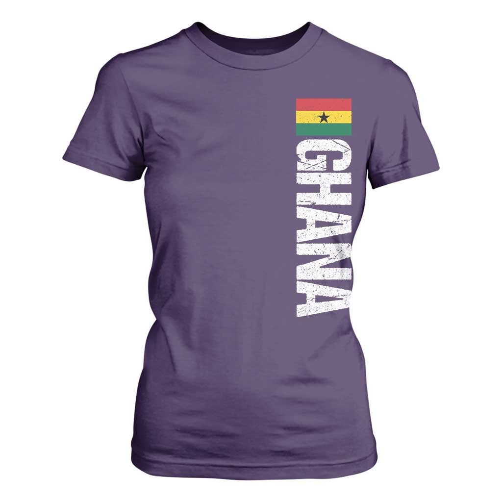Distressed Ghana Flag T Shirt For Women Vintage Ghanese Flag Africa Ghanaian Heritage