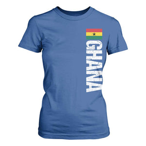 Distressed Ghana Flag T Shirt For Women Vintage Ghanese Flag Africa Ghanaian Heritage