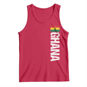 Distressed Ghana Flag Tank Top Vintage Ghanese Flag Africa Ghanaian Heritage