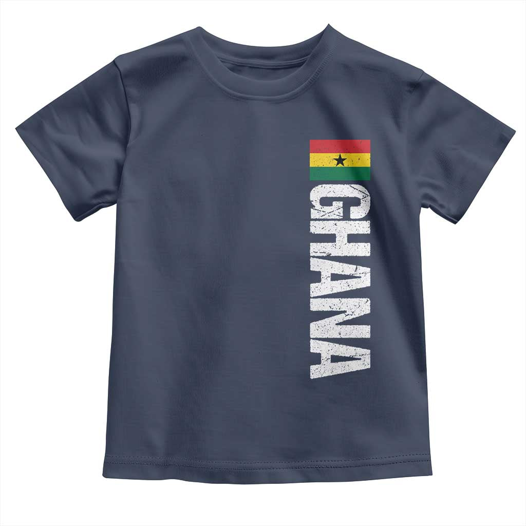 Distressed Ghana Flag Toddler T Shirt Vintage Ghanese Flag Africa Ghanaian Heritage
