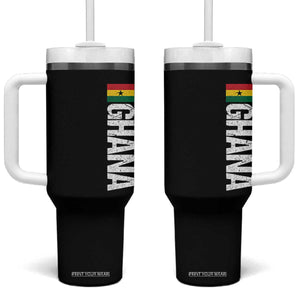 Distressed Ghana Flag Tumbler With Handle Vintage Ghanese Flag Africa Ghanaian Heritage