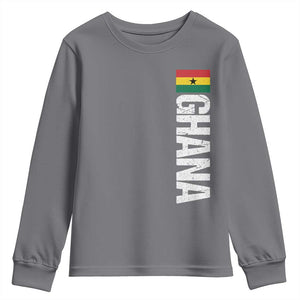 Distressed Ghana Flag Youth Sweatshirt Vintage Ghanese Flag Africa Ghanaian Heritage