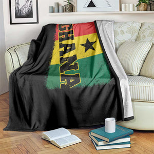 Vintage Distressed Ghana Flag Throw Blanket Ghanaian Heritage Africa Ghanese Roots