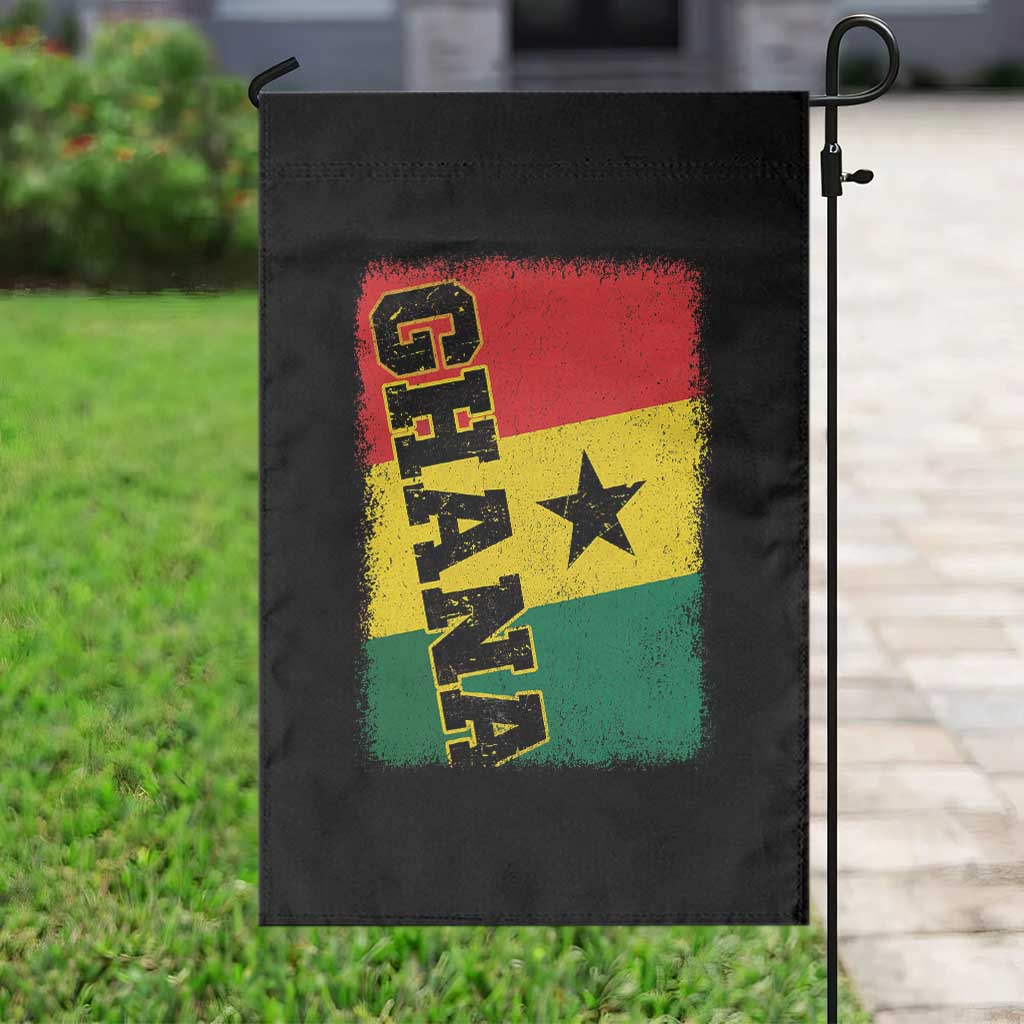 Vintage Distressed Ghana Flag Garden Flag Ghanaian Heritage Africa Ghanese Roots