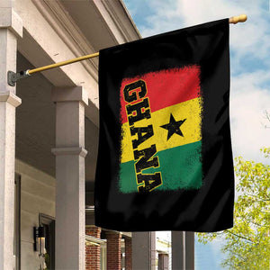Vintage Distressed Ghana Flag Garden Flag Ghanaian Heritage Africa Ghanese Roots