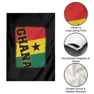Vintage Distressed Ghana Flag Garden Flag Ghanaian Heritage Africa Ghanese Roots