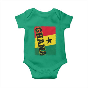 Vintage Distressed Ghana Flag Baby Onesie Ghanaian Heritage Africa Ghanese Roots