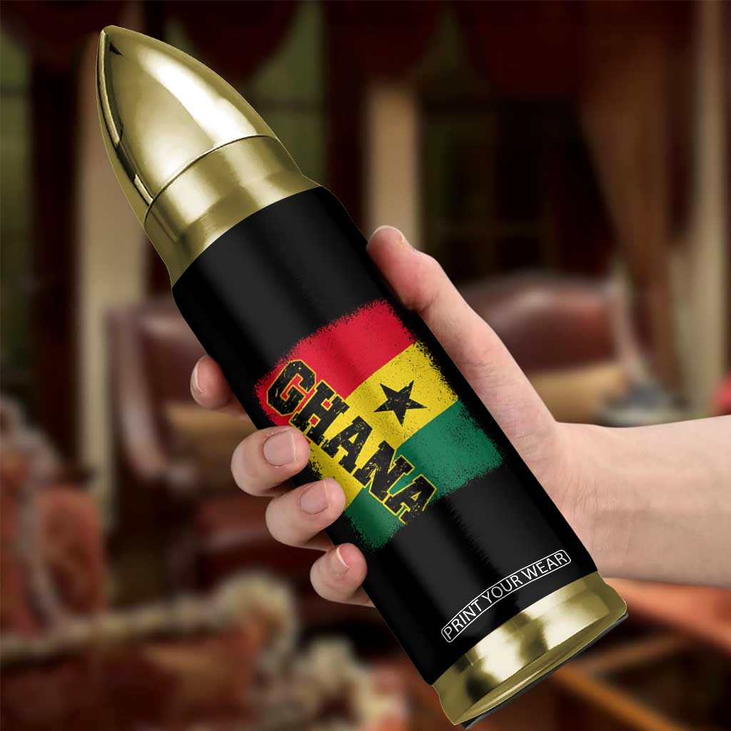 Vintage Distressed Ghana Flag Bullet Tumbler Ghanaian Heritage Africa Ghanese Roots