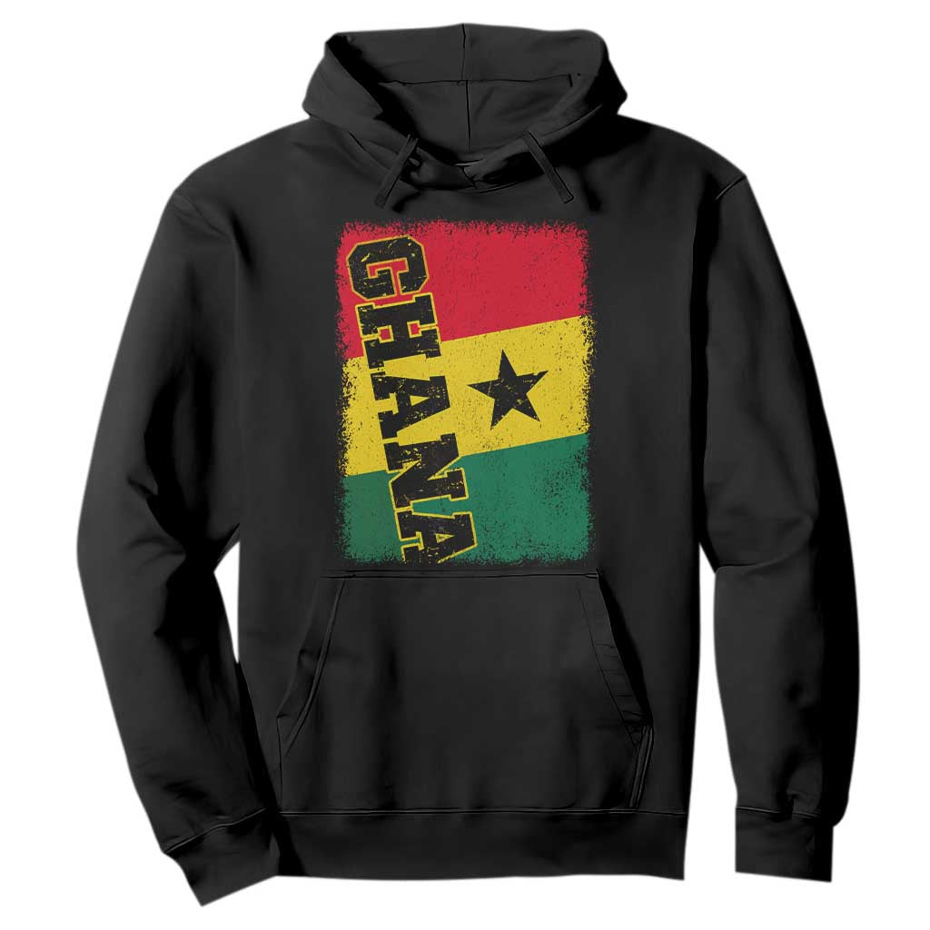 Vintage Distressed Ghana Flag Hoodie Ghanaian Heritage Africa Ghanese Roots