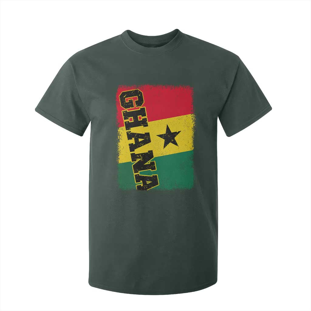 Vintage Distressed Ghana Flag T Shirt For Kid Ghanaian Heritage Africa Ghanese Roots