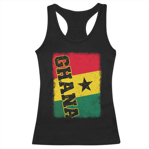 Vintage Distressed Ghana Flag Racerback Tank Top Ghanaian Heritage Africa Ghanese Roots