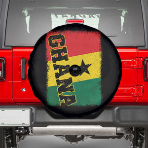Vintage Distressed Ghana Flag Spare Tire Cover Ghanaian Heritage Africa Ghanese Roots
