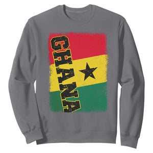 Vintage Distressed Ghana Flag Sweatshirt Ghanaian Heritage Africa Ghanese Roots