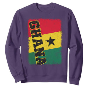 Vintage Distressed Ghana Flag Sweatshirt Ghanaian Heritage Africa Ghanese Roots
