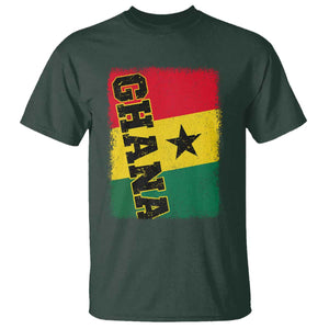 Vintage Distressed Ghana Flag T Shirt Ghanaian Heritage Africa Ghanese Roots