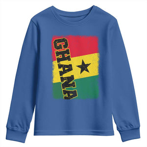 Vintage Distressed Ghana Flag Youth Sweatshirt Ghanaian Heritage Africa Ghanese Roots
