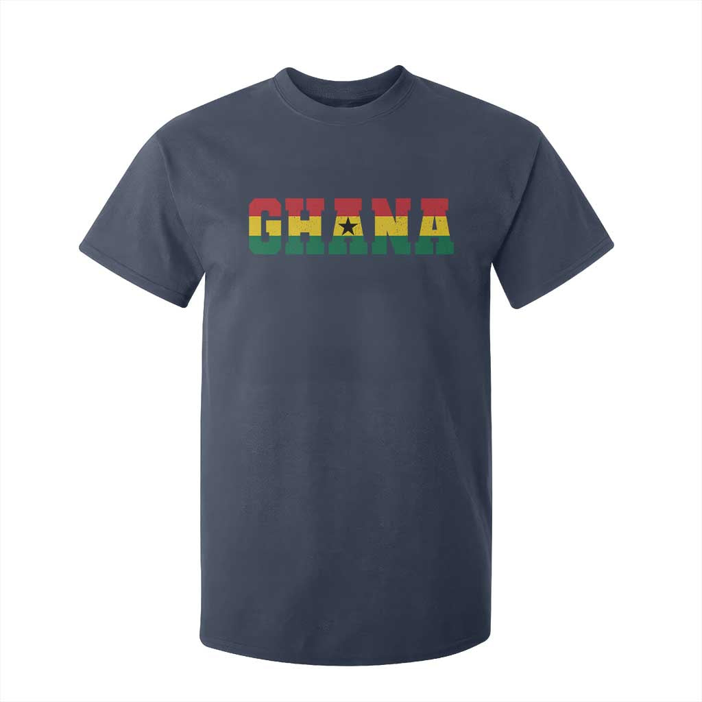 Ghana Flag T Shirt For Kid Varsity Lettering Design Ghanaian Pride Heritage Graphic