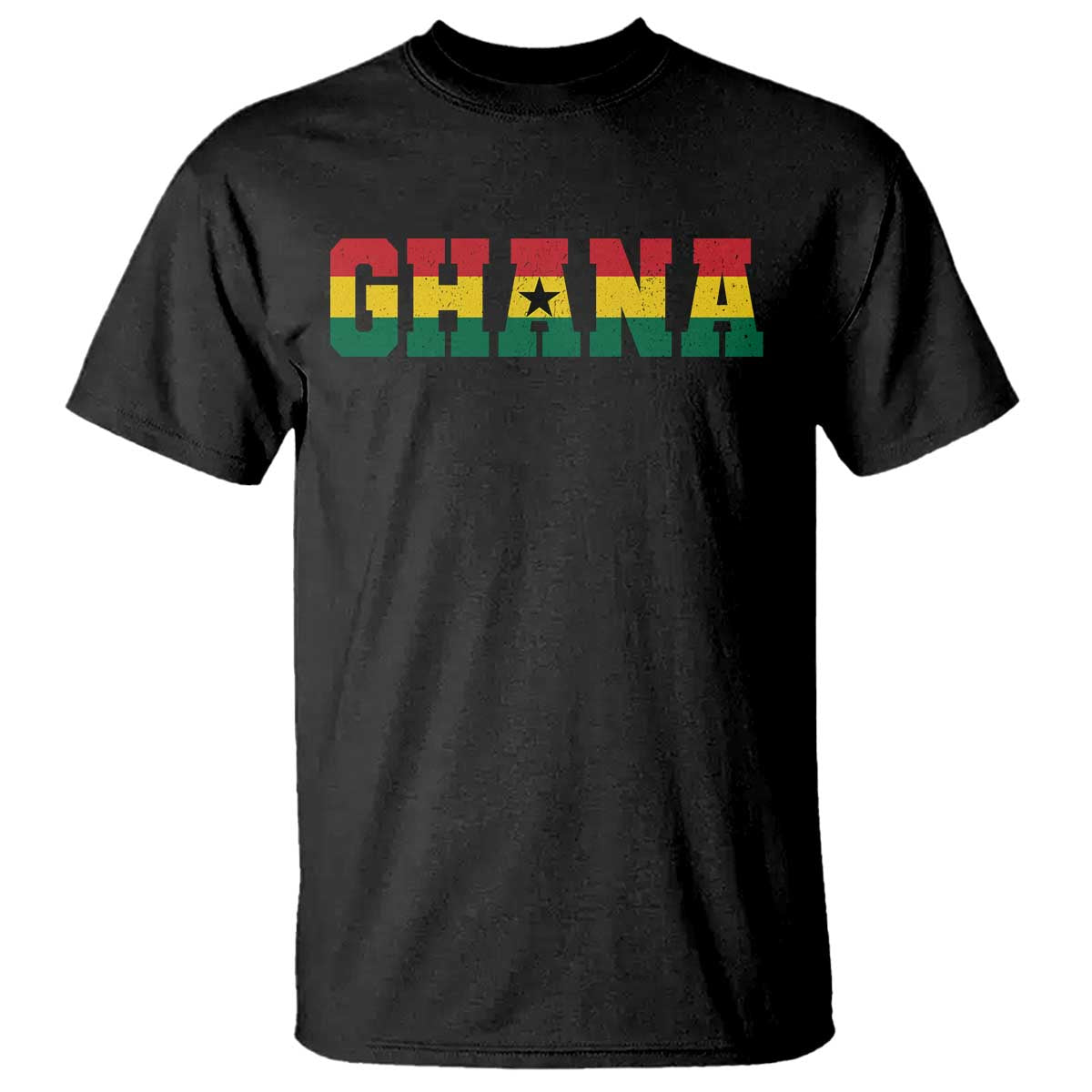 Ghana Flag T Shirt Varsity Lettering Design Ghanaian Pride Heritage Graphic