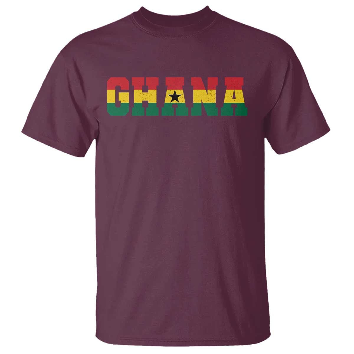 Ghana Flag T Shirt Varsity Lettering Design Ghanaian Pride Heritage Graphic