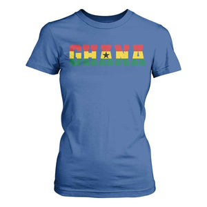 Ghana Flag T Shirt For Women Varsity Lettering Design Ghanaian Pride Heritage Graphic